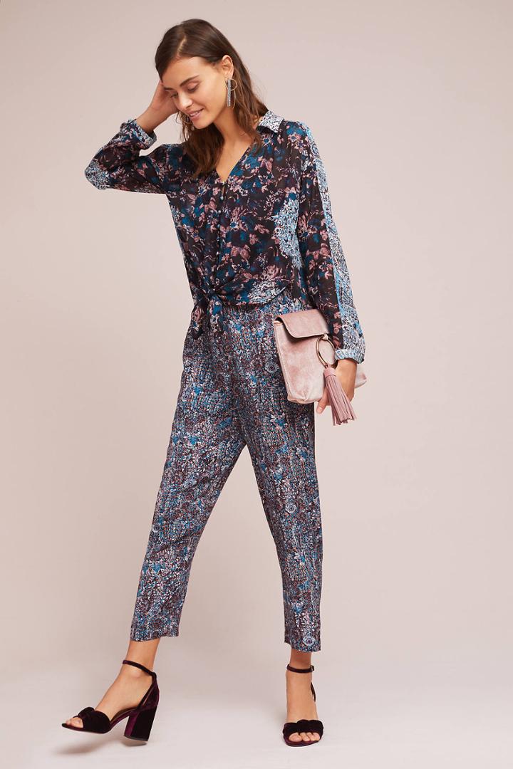Maeve Woven Twist-front Jumpsuit