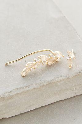 Anthropologie Peach Leaf Mismatched Posts