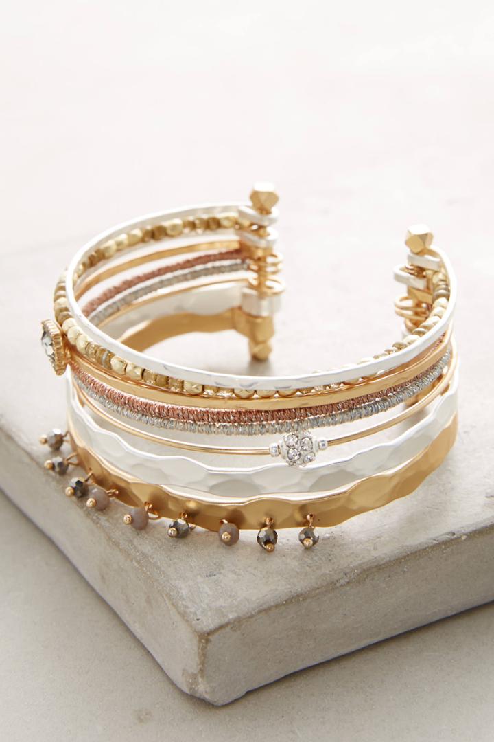 Anthropologie Discrepo Layered Cuff