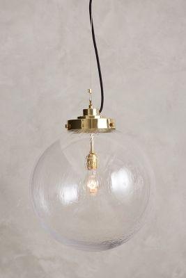 Anthropologie Glass Globe Pendant Lamp