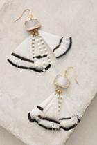 Anthropologie Feathered Druzy Earrings