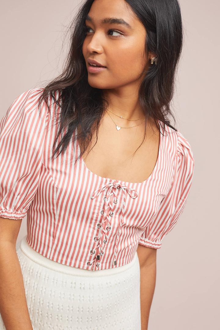 Steele Corseted Stripe Top