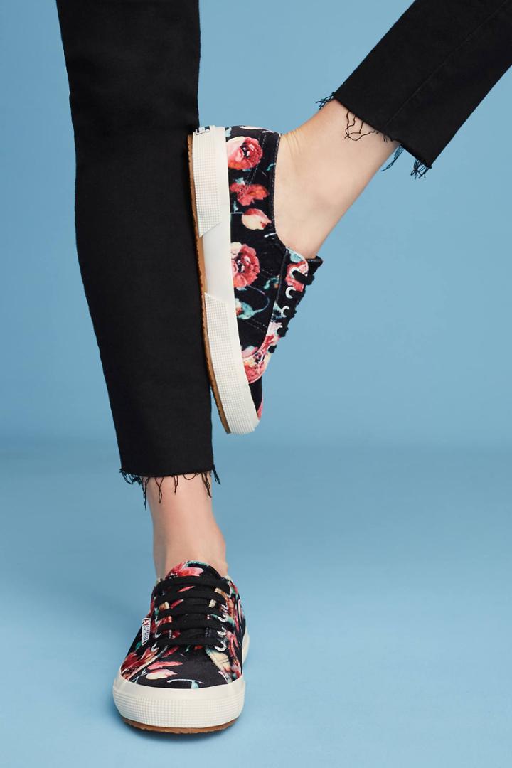 Superga Printed Velvet Sneakers