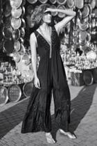 Anthropologie Elvns Slk Emb Jumpsuit