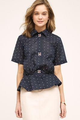 Paul & Joe Clipdot Peplum Top