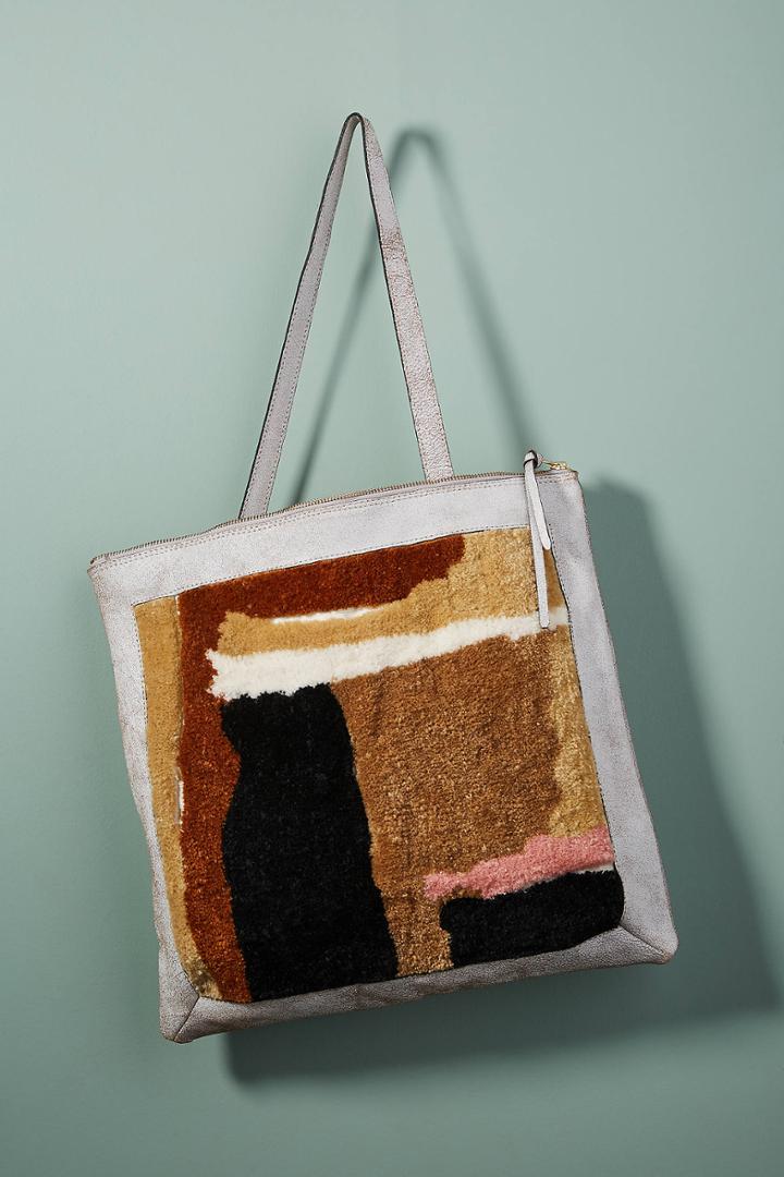 Anthropologie Rachel Comey Embroidered Sleeve Tote Ba