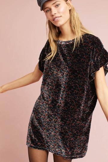 Anthropologie Current/elliot Velvet Tunic Dress