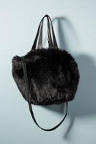Anthropologie Shimmer Faux Fur Tote Bag