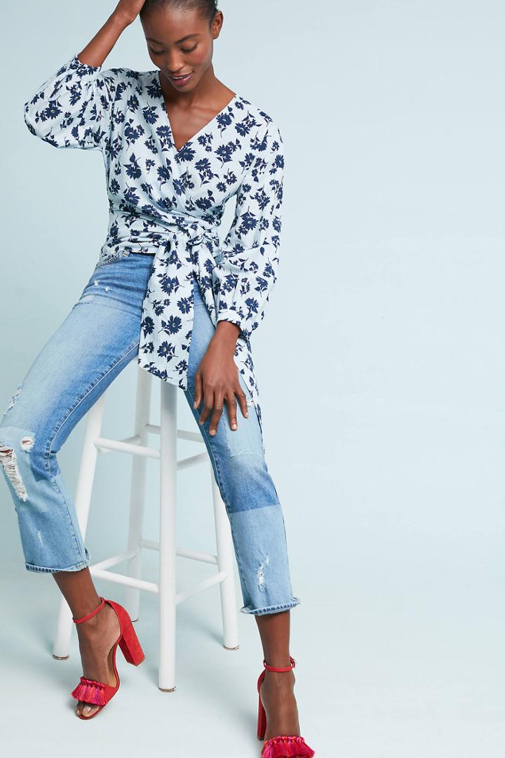 Moon River Carteret Wrap Blouse