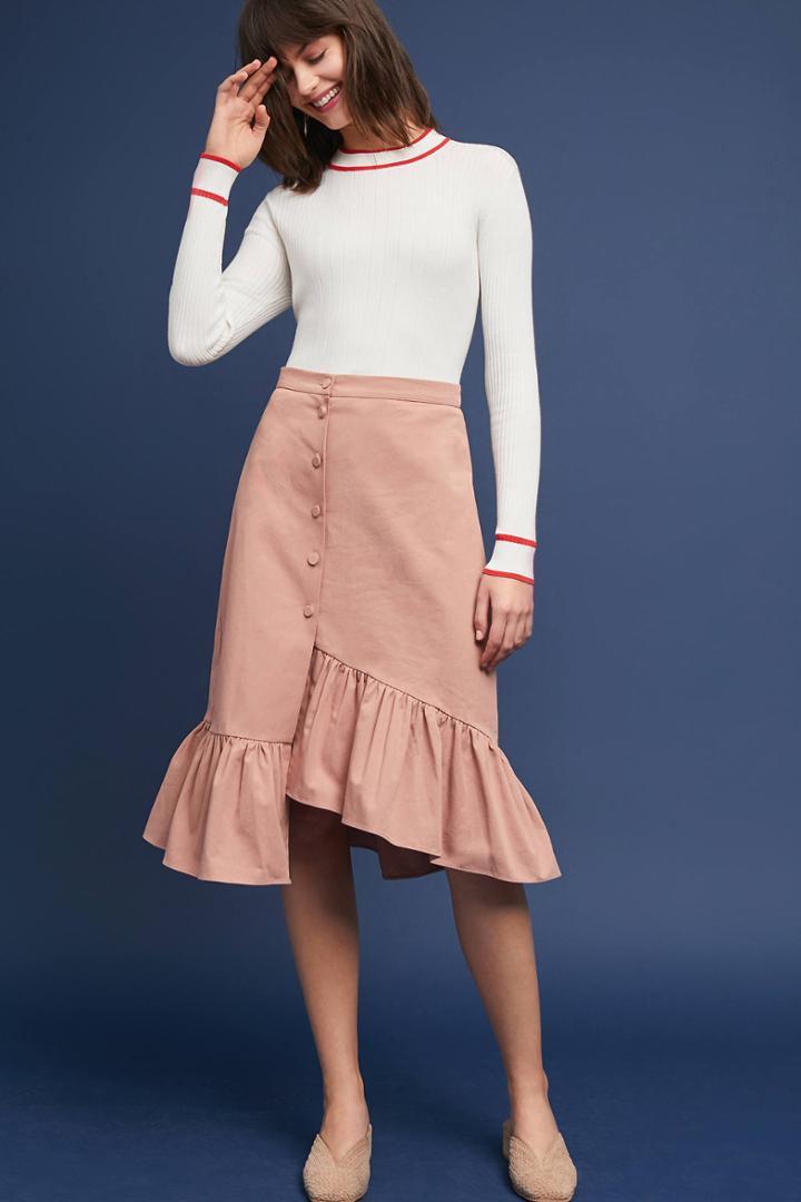 J.o.a. Riley Ruffled Skirt