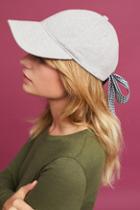 Anthropologie Gingham Tie-back Baseball Cap