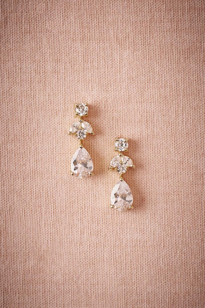 Anthropologie Petite Crystal Drop Earrings