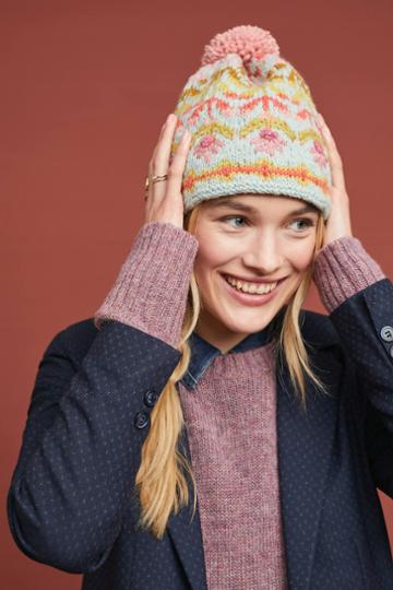French Knot X Anthropologie Sleigh Ride Fair Isle Beanie