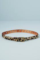 Brave Leather Dai Leopard-printed Skinny Belt