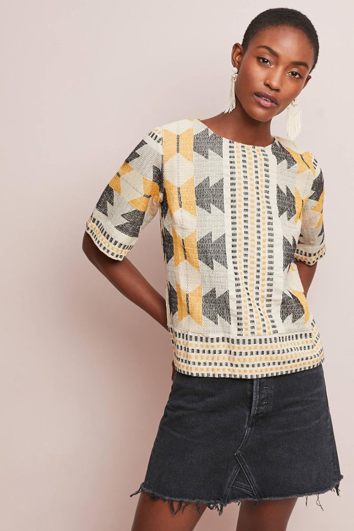 The Odells Alicia Textured Top