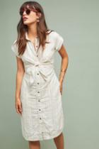 Saturday/sunday Striped Tie-front Shirtdress