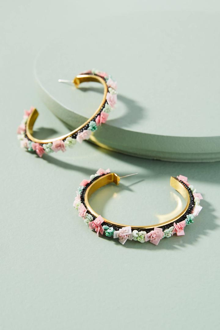 Mignonne Gavigan Julia Flower Hoop Earrings