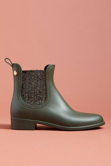 Estrada Footwear Lemon Jelly Glittered Chelsea Rainboots