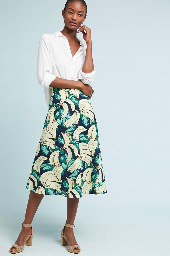 Eva Franco Banana Midi Skirt