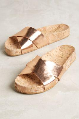 Guilhermina Callala Cork Slides Novelty