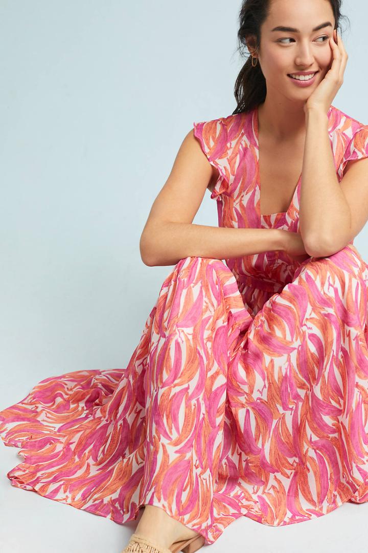 Maeve Banana Grove Maxi Dress