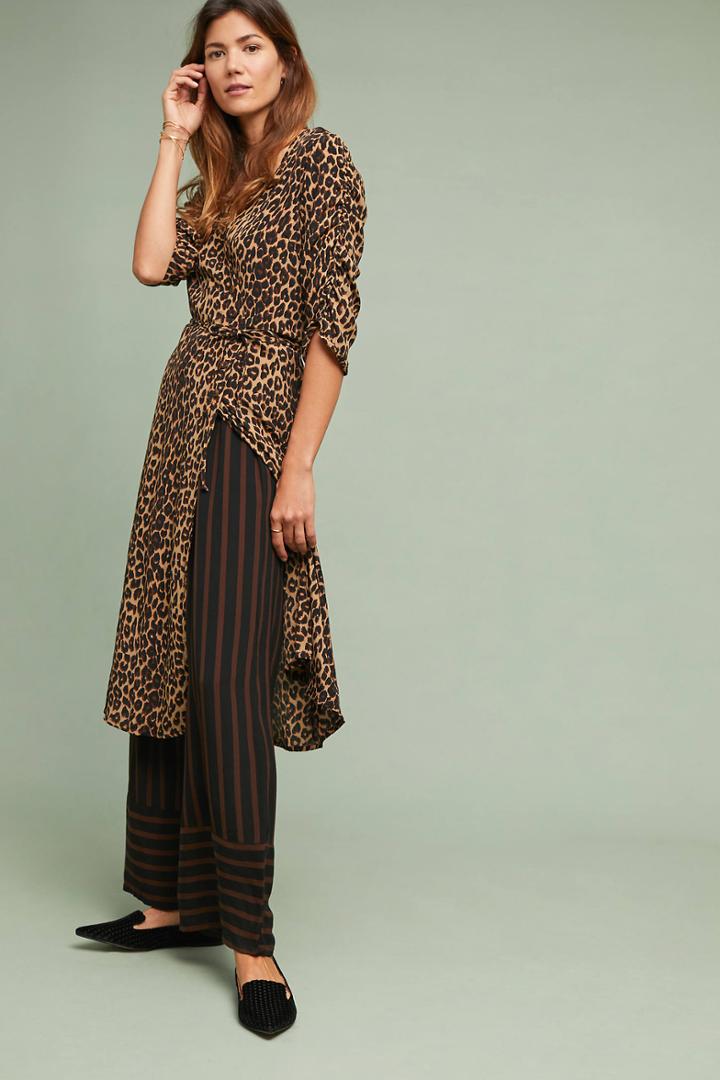 Faithfull Striped Havana Wide-leg Pants