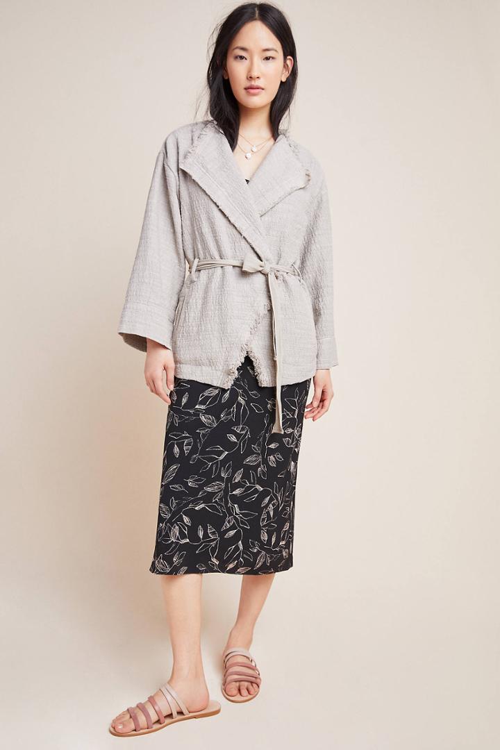 Marrakesh Cezanne Seersucker Wrap Blazer