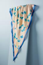 Anthropologie Blue Silk Necktie Scarf