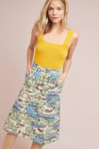 Rachel Antonoff Cartographer Button-front Skirt