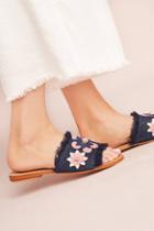 Mystique Denim Floral Slide Sandals