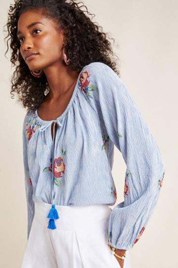 Payal Pratap Floral Peasant Blouse