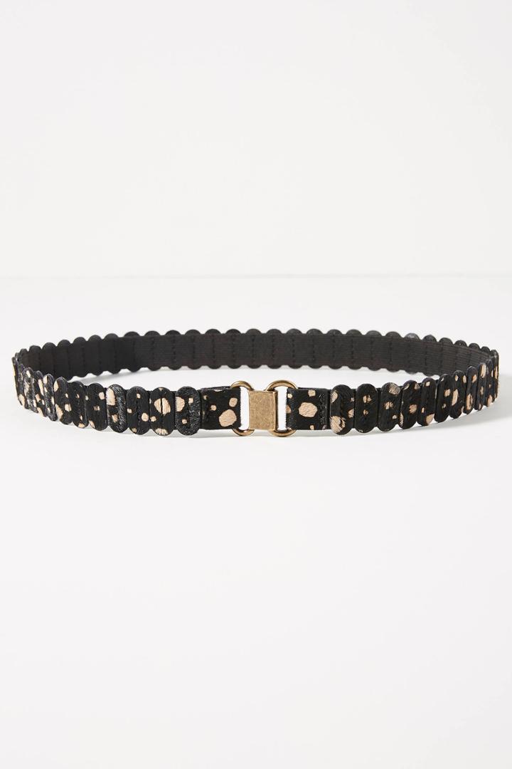 Anthropologie Tabby Skinny Calf Hair Belt