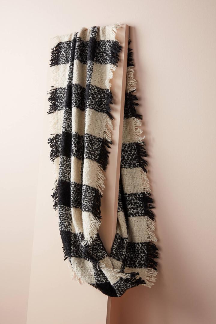 Anthropologie Checked Infinity Scarf