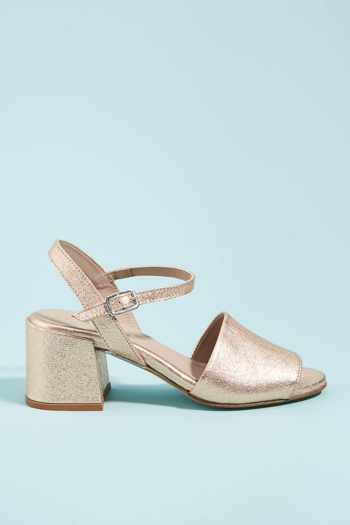 Ouigal Rose Gold Heeled Sandals