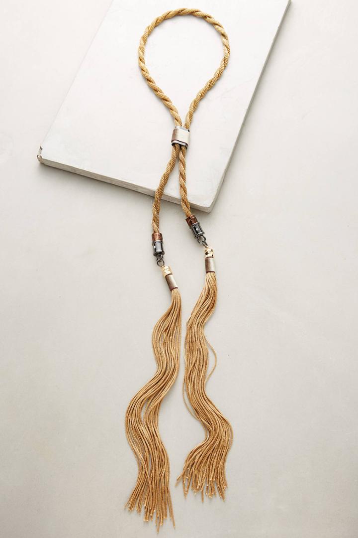 Mimilore Golden Rope Bolo Necklace
