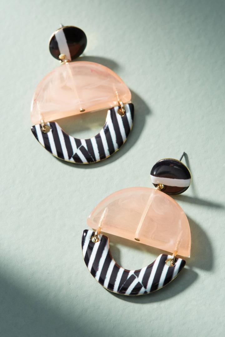 Anthropologie Solange Striped Drop Earrings