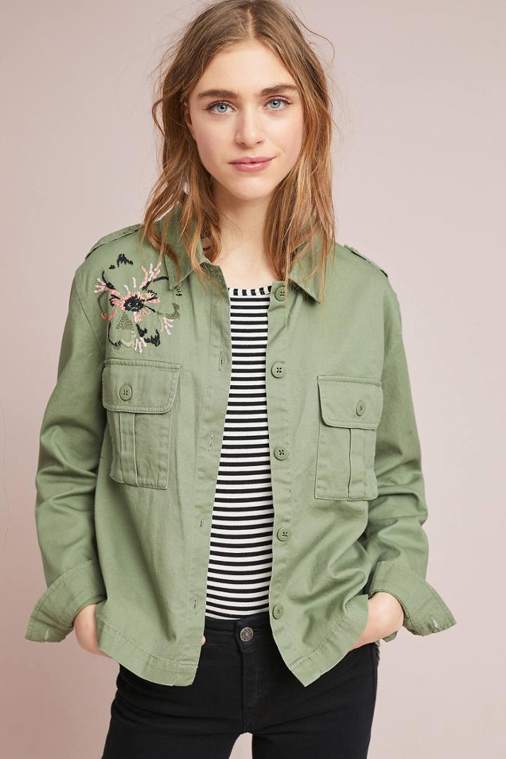 Sanctuary Birdsong Embroidered Shirt Jacket