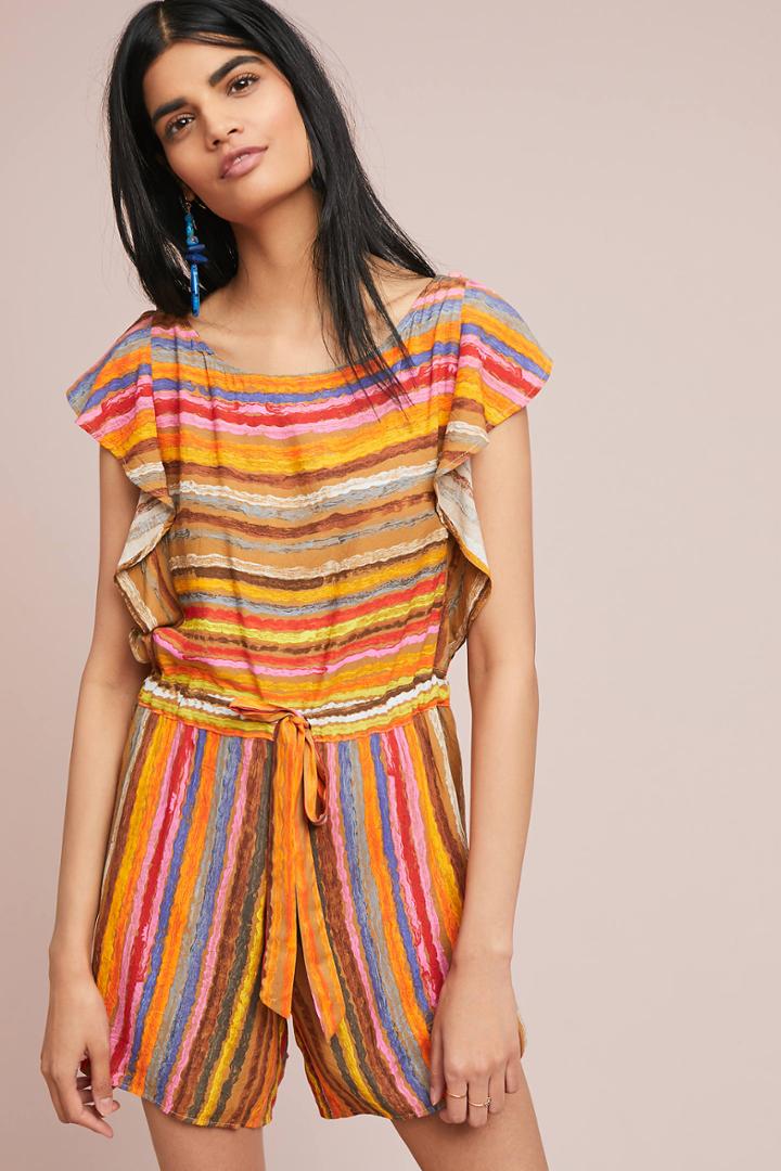 Eva Franco Carnival Striped Romper