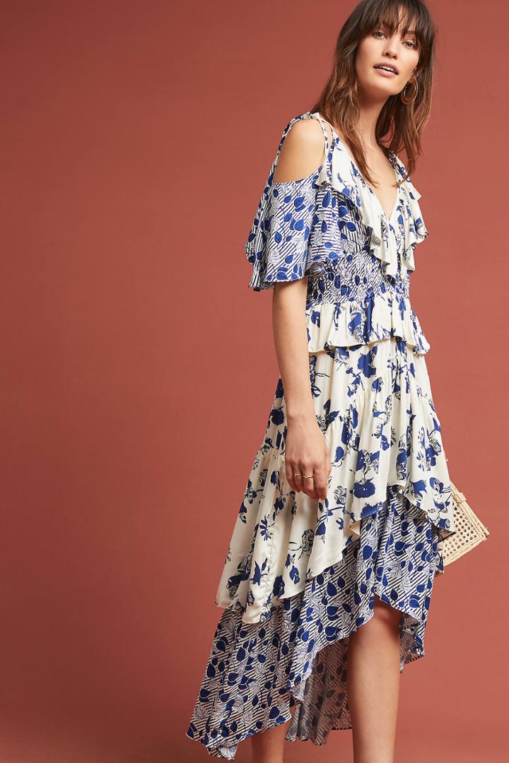 Misa Liv Ruffled Floral Dress