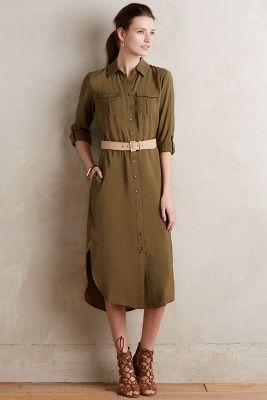 Maeve Drawstring Midi Shirtdress