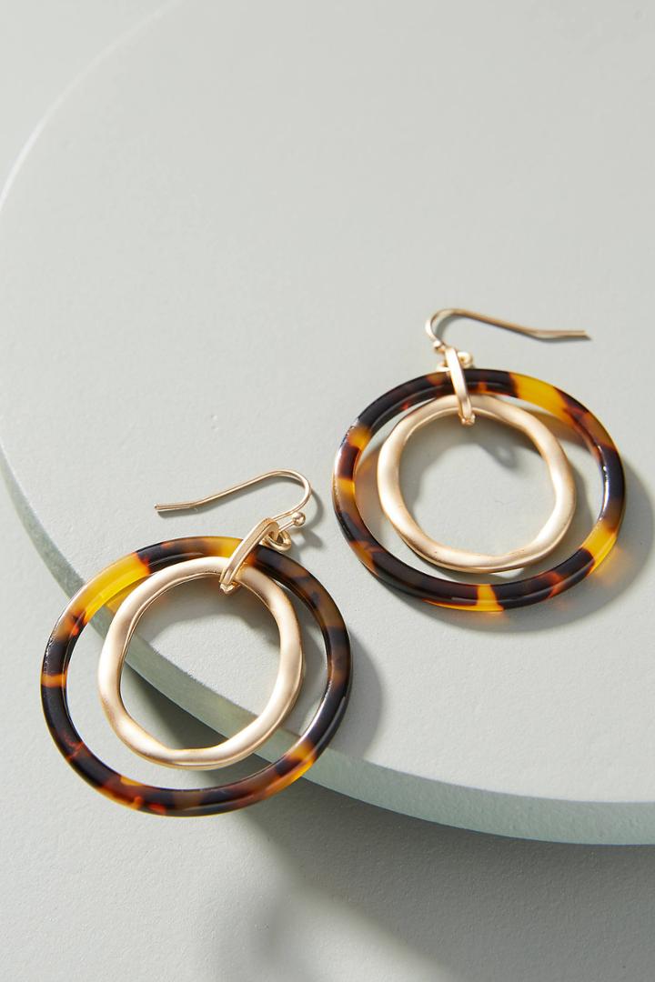 Anthropologie Sophie Hoop Drop Earrings