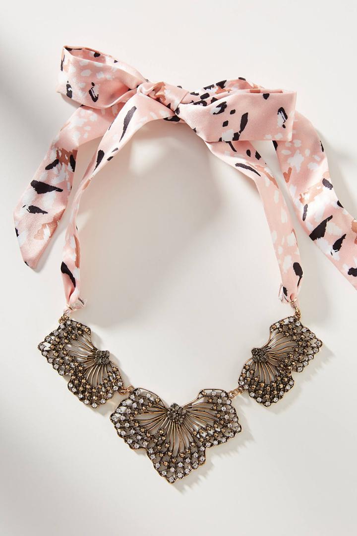 Anthropologie Jules Floret Tie Necklace