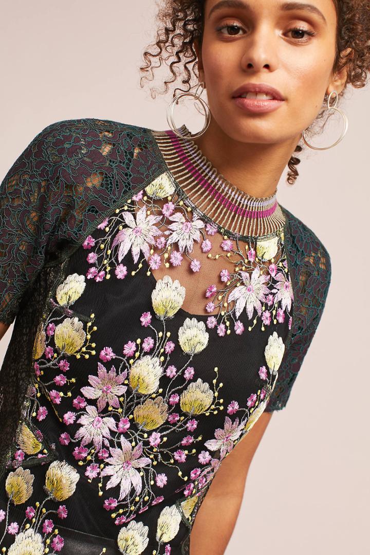 Byron Lars Mixed Lace Shirt
