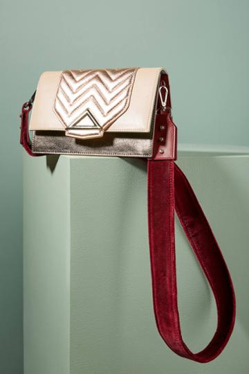 Tita Madrid Double Spiga Studded Crossbody Bag