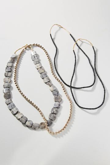 Twine & Twig Grey Layered Necklace