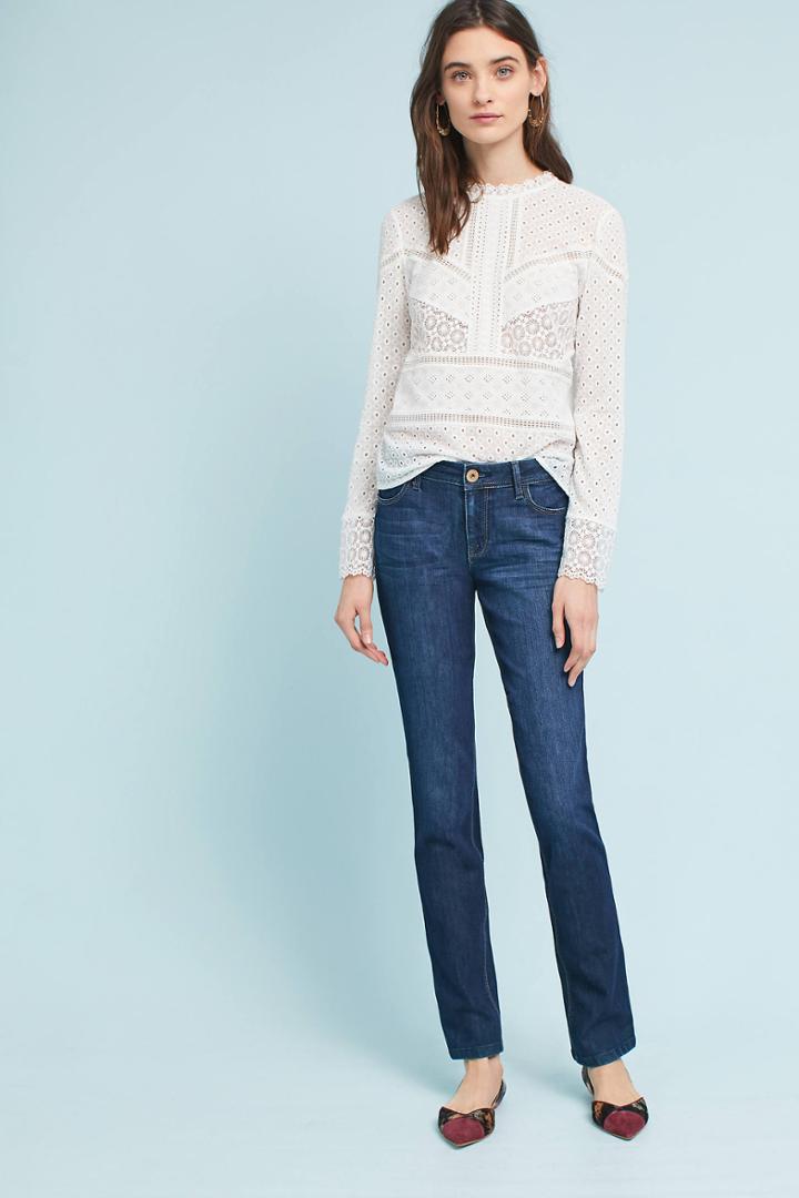 Dl1961 Coco Curvy Mid-rise Slim Straight Jeans