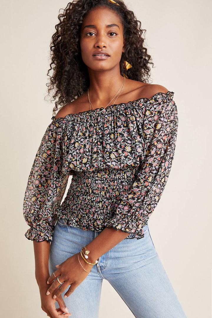 Anthropologie Lucia Off-the-shoulder Blouse