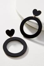 Apres Ski Heart Hoop Drop Earrings