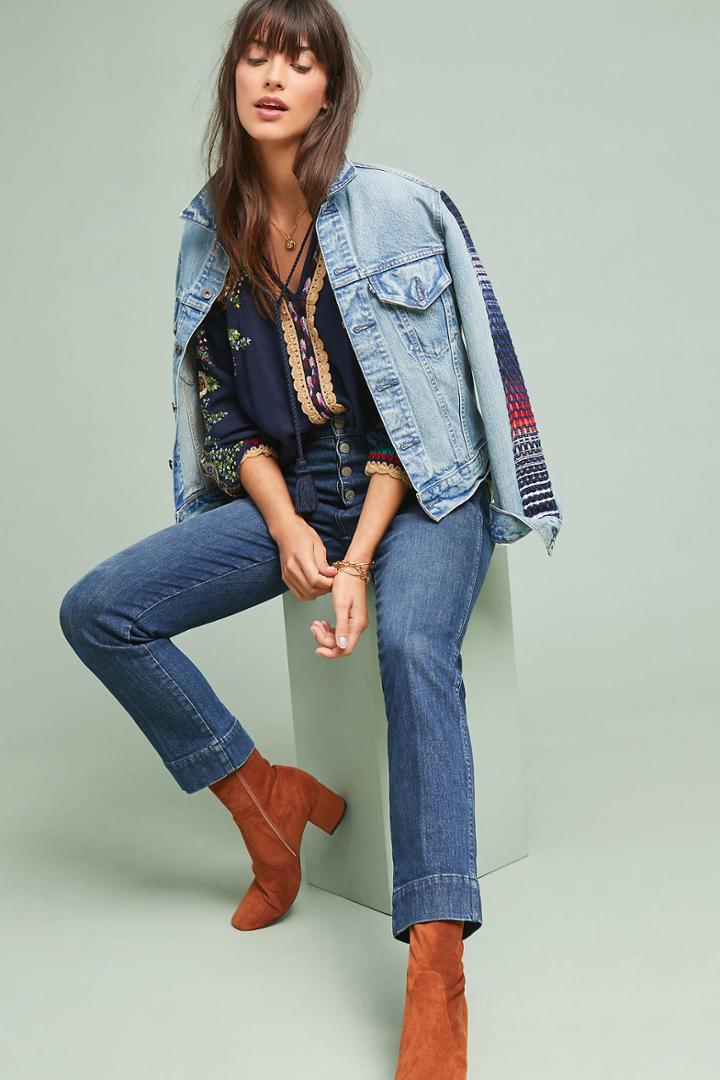 Love Sam Jessa Embroidered Peasant Top