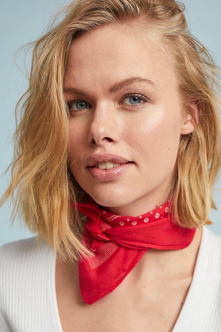 Anthropologie Polka Dot Kerchief Scarf